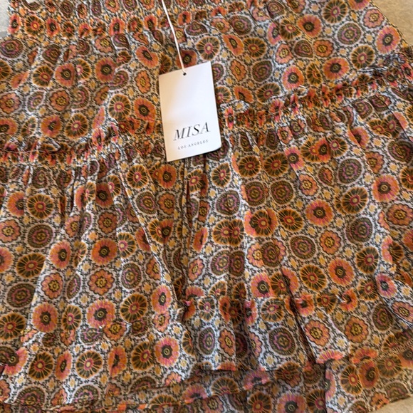 MISA LOS ANGELES Marion Mini Skirt in Flora Medallion Tile XS - Picture 2 of 3